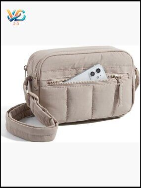 Crossbody Bag with RFID Blocking, Travel Purse, Mini Shoulder Handbag, Puffy